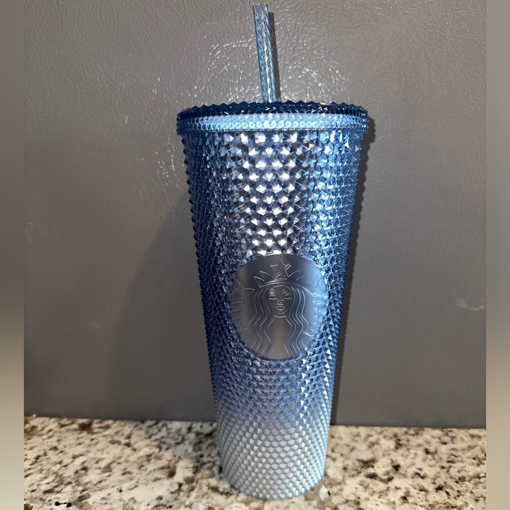 Starbucks Holiday Blue Ombré Studded Tumbler
